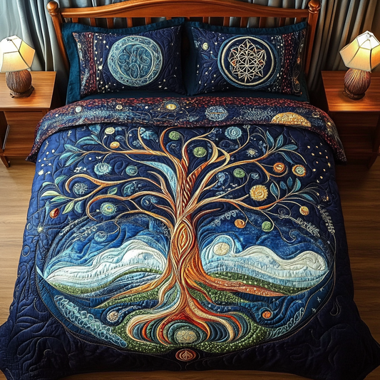 Infinite Growth 3-Piece Quilted Bedding Set NCU0VL909