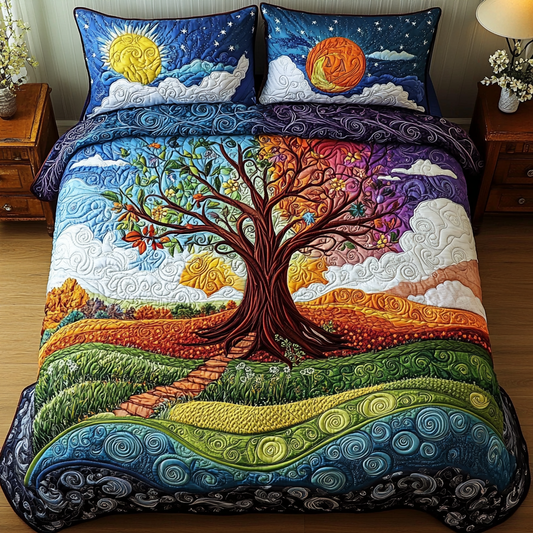 Infinite Harmony 3-Piece Quilted Bedding Set NCU0VL848