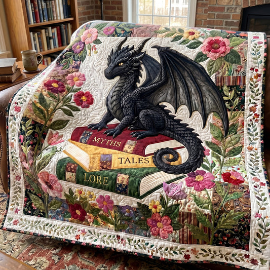 Ink Dragon Quilted Blanket NCU0DV9735