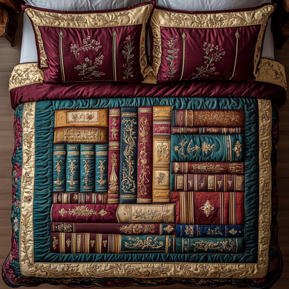 Ink And Imagination 3-Piece Quilted Bedding Set NCU0DK4790