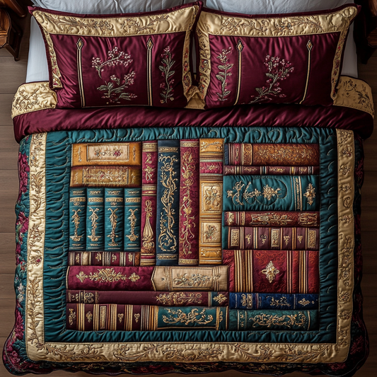 Ink And Imagination 3-Piece Quilted Bedding Set NCU0DK4790