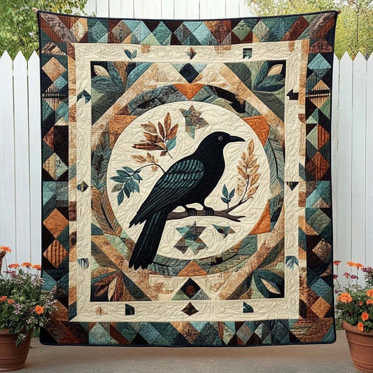 Ink Black Silence Quilted Blanket NCU0NT8039