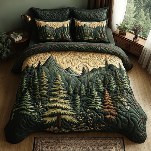 Into the Pines 3-Piece Quilted Bedding Set NCU0DV4749