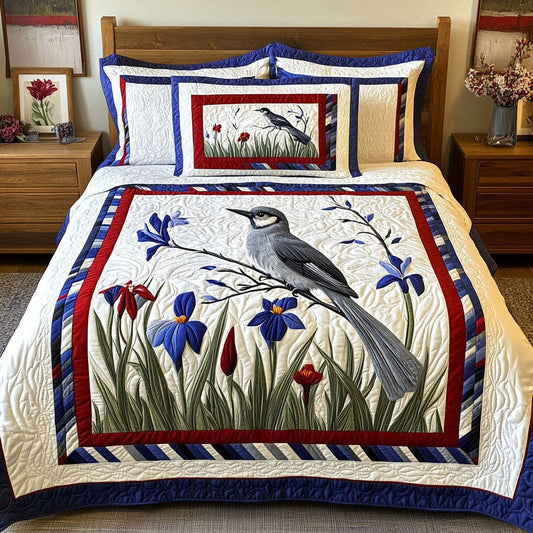 Iridescent Garden 3-Piece Quilted Bedding Set NCU0PT6248