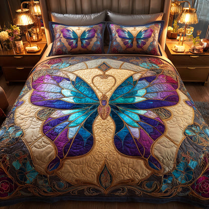 Iridescent Splendor 3-Piece Quilted Bedding Set NCU0TV178