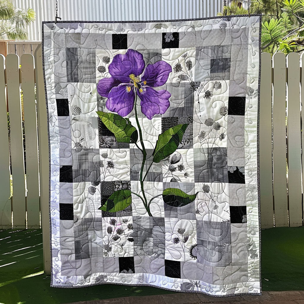 Iris Garden Quilted Blanket NCU0TL373