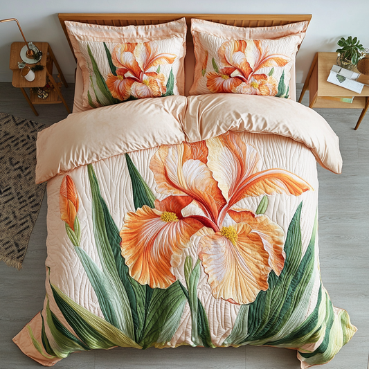 Iris Garden 3-Piece Quilted Bedding Set NCU0VH4689
