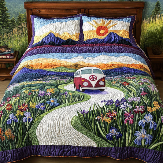 Iris Path Freedom 3-Piece Quilted Bedding Set NCU0PT6214