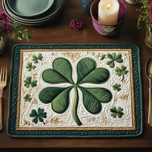 Irish Clover Quilted Place Mat NCU0VH2572
