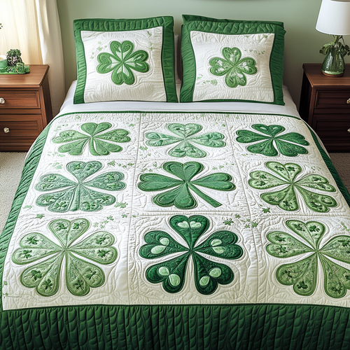Irish Essence 3-Piece Quilted Bedding Set NCU0VH1942