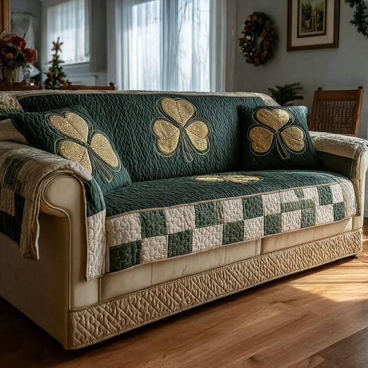 Irish Meadow Breeze Quilted Sofa Cover NCU0HH1646
