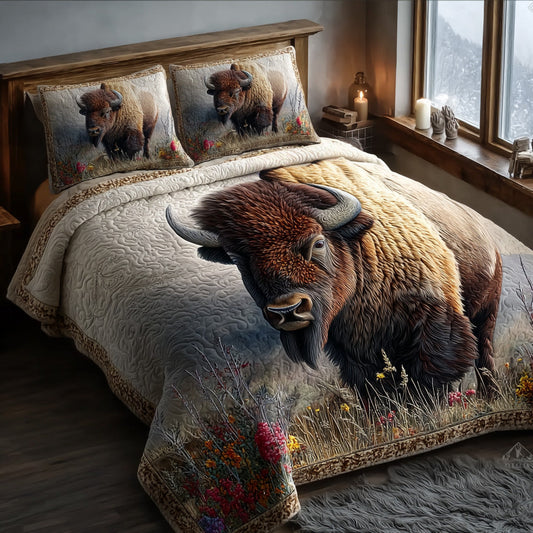 Iron Hooves 3-Piece Quilted Bedding Set NCU0DV7423