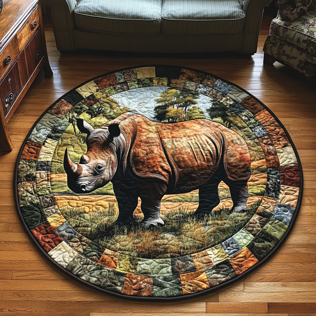 Iron Horn Quilted Round Mat NCU0DV3748