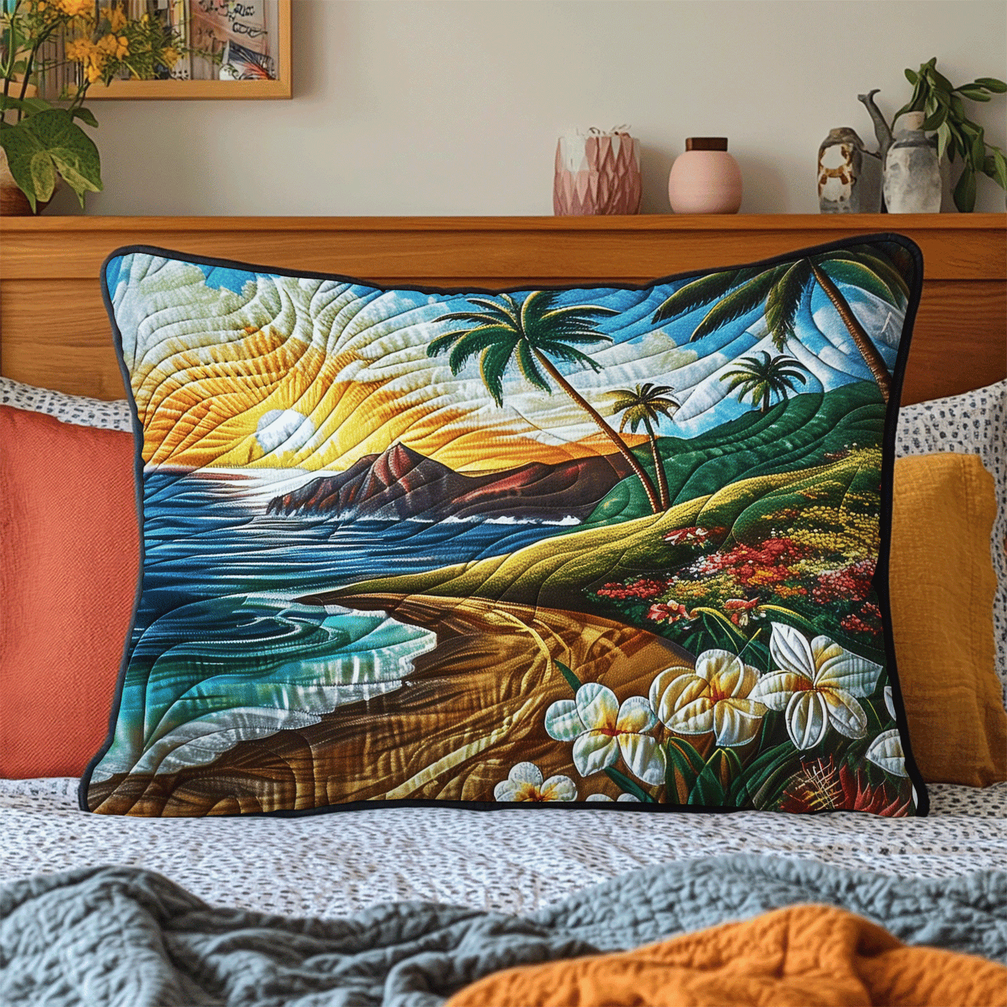 Island Breeze Quilted Bedding Pillow Case NCU0DV5332