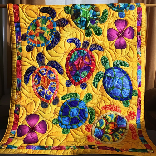 Island Turtle Dream Quilted Blanket NCU0DV012