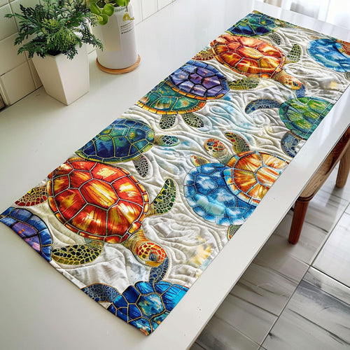 Island Turtle Haven Quilted Table Runner NCU0TL414