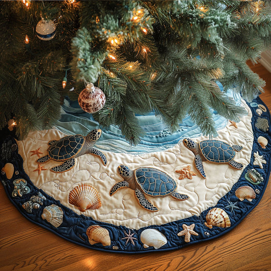 Island Turtle Quilted Christmas Tree Skirt NCU0PT2485