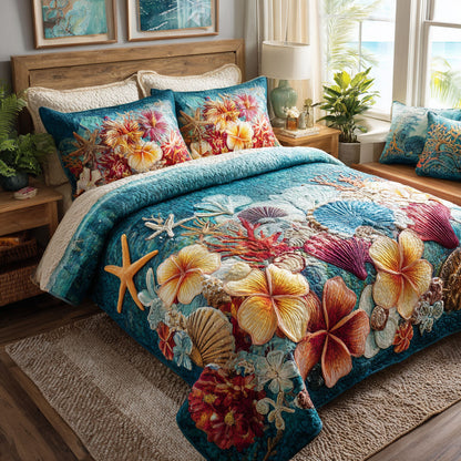 Island Bloom 3-Piece Quilted Bedding Set NCU0NT12638