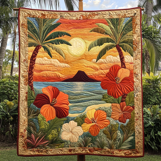 Island Bloom Quilted Blanket NCU0VH4896