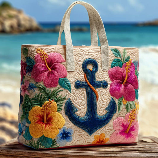 Island Bloom Quilted Tote Bag NCU0NT9252