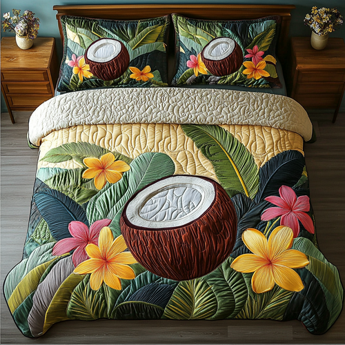 Island Breeze 3-Piece Quilted Bedding Set NCU0DK5888