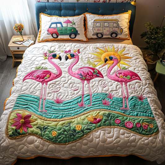 Island Breeze 3-Piece Quilted Bedding Set NCU0DK6791