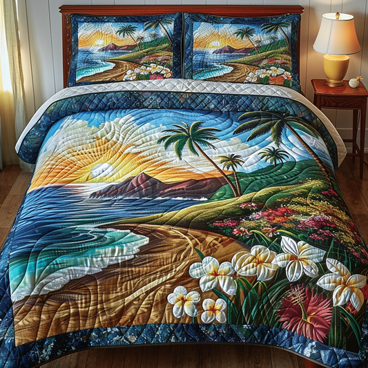 Island Breeze 3-Piece Quilted Bedding Set NCU0DV5209
