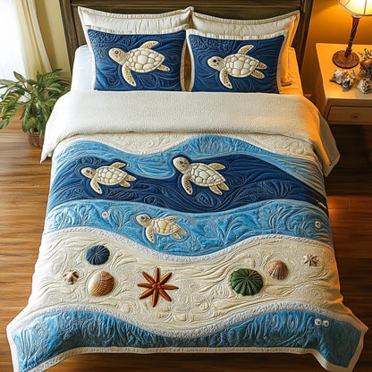 Island Calm 3-Piece Quilted Bedding Set NCU0DV9461