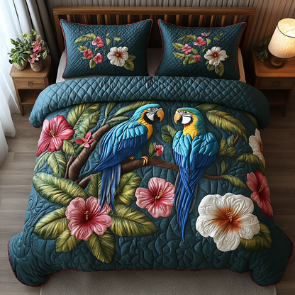 Island Chatter 3-Piece Quilted Bedding Set NCU0DV3020