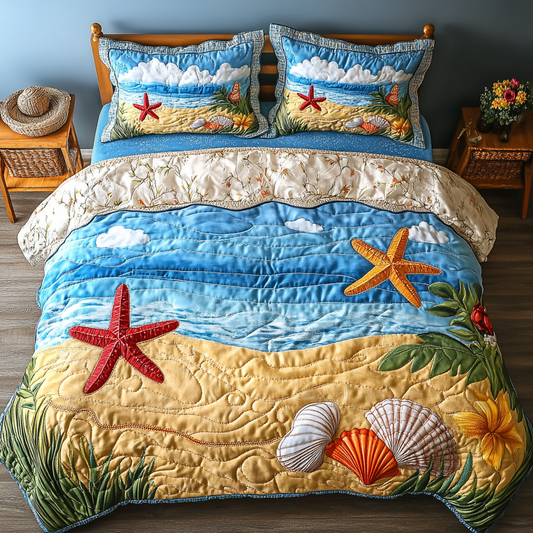 Island Dream 3-Piece Quilted Bedding Set NCU0DK7536