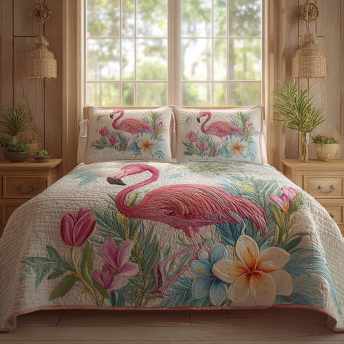 Island Elegance 3-Piece Quilted Bedding Set NCU0VL3532