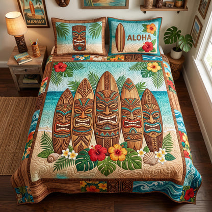 Island Energy 3-Piece Quilted Bedding Set NCU0TD2706