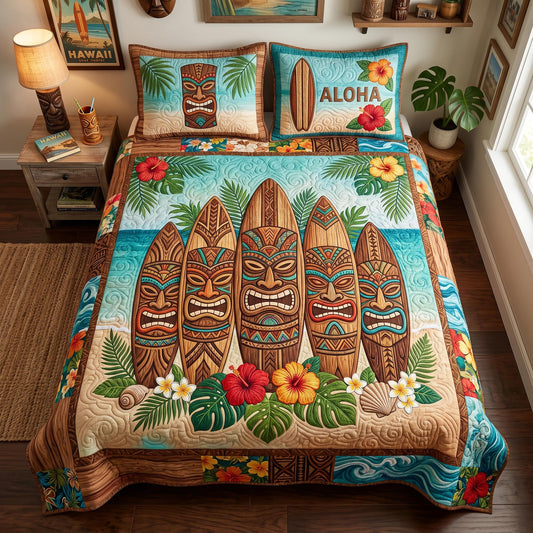 Island Energy 3-Piece Quilted Bedding Set NCU0TD2706