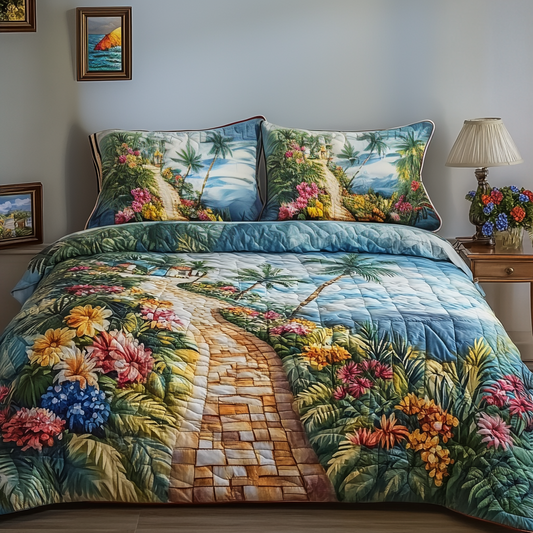 Island Escape 3-Piece Quilted Bedding Set NCU0VH4058