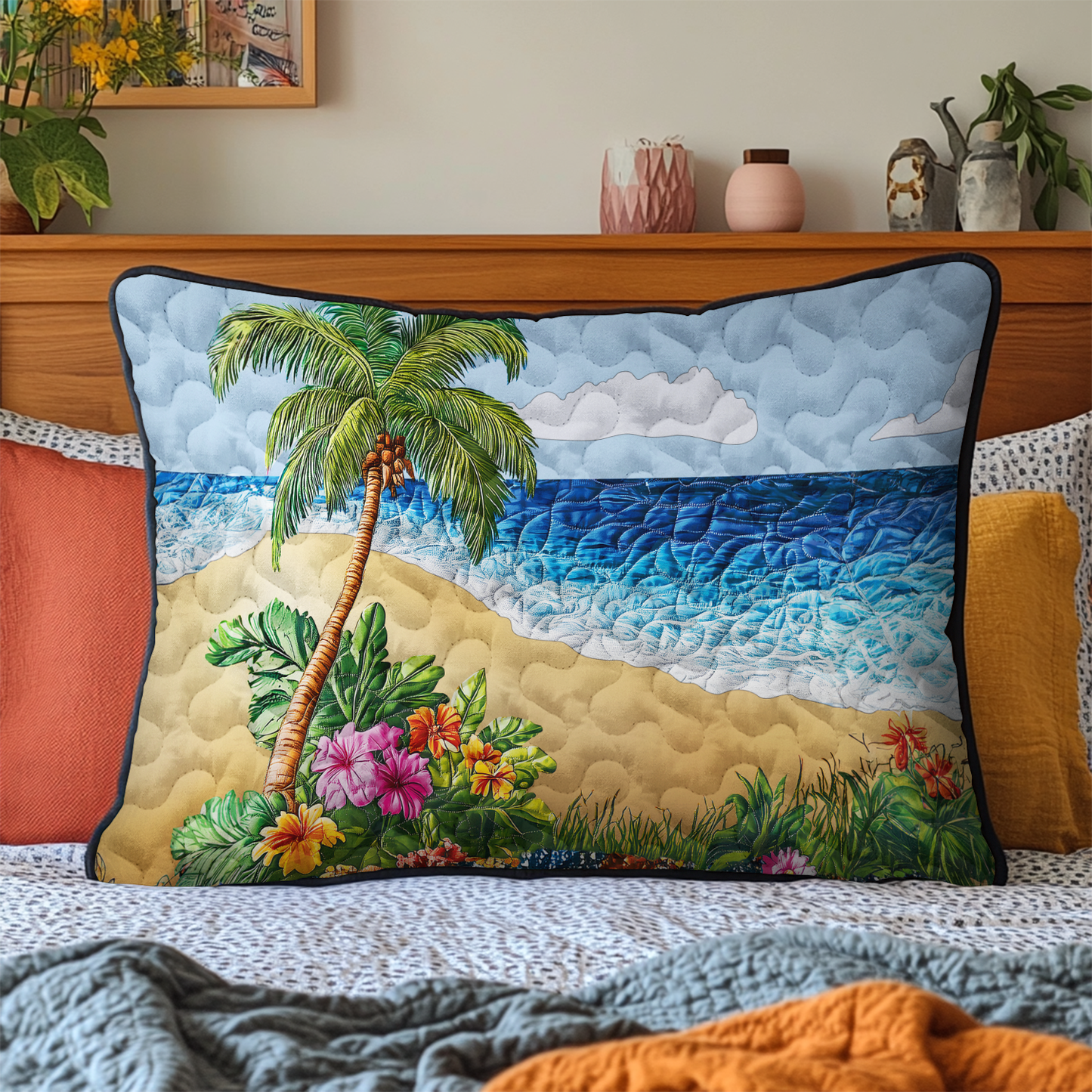Island Escape Quilted Bedding Pillow Case NCU0DK6355