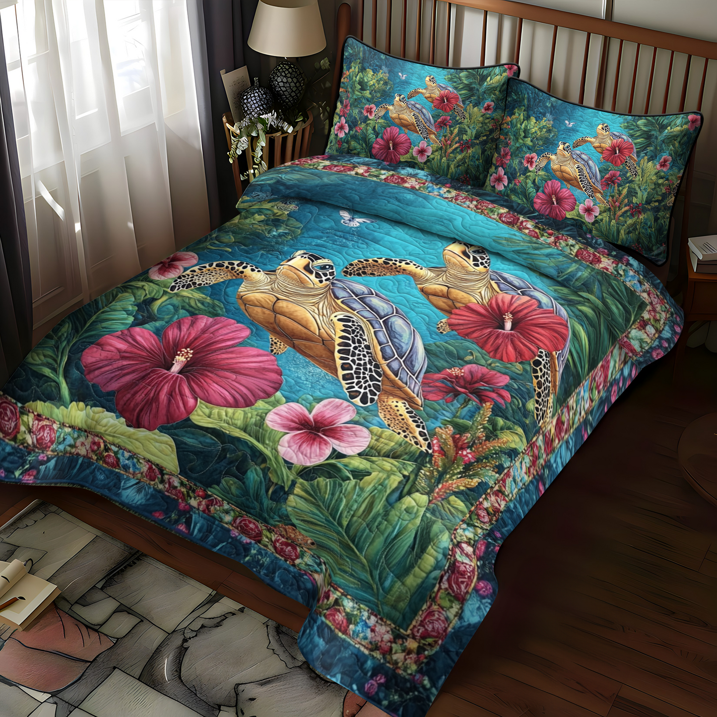Island Explorer 3-Piece Quilted Bedding Set NCU0DK2071