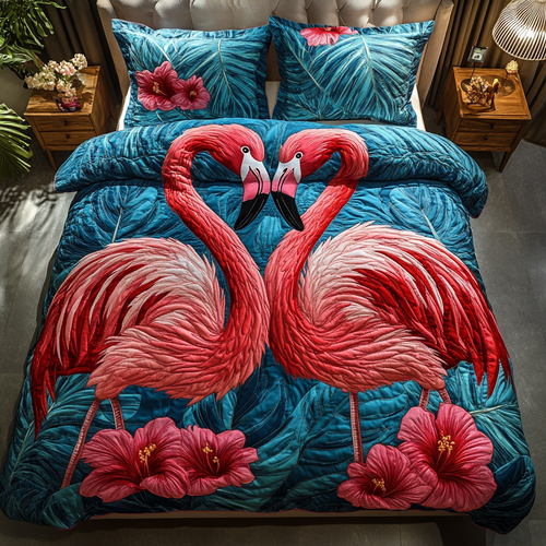 Island Flair 3-Piece Quilted Bedding Set NCU0VH5596
