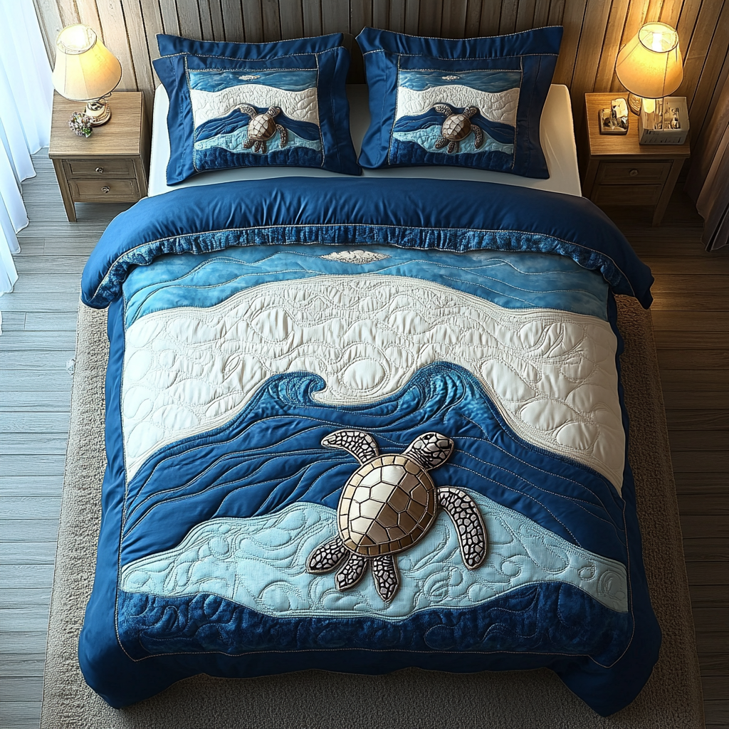 Island Floater 3-Piece Quilted Bedding Set NCU0DK5178
