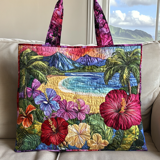Island Garden Quilted Tote Bag NCU0VL2646