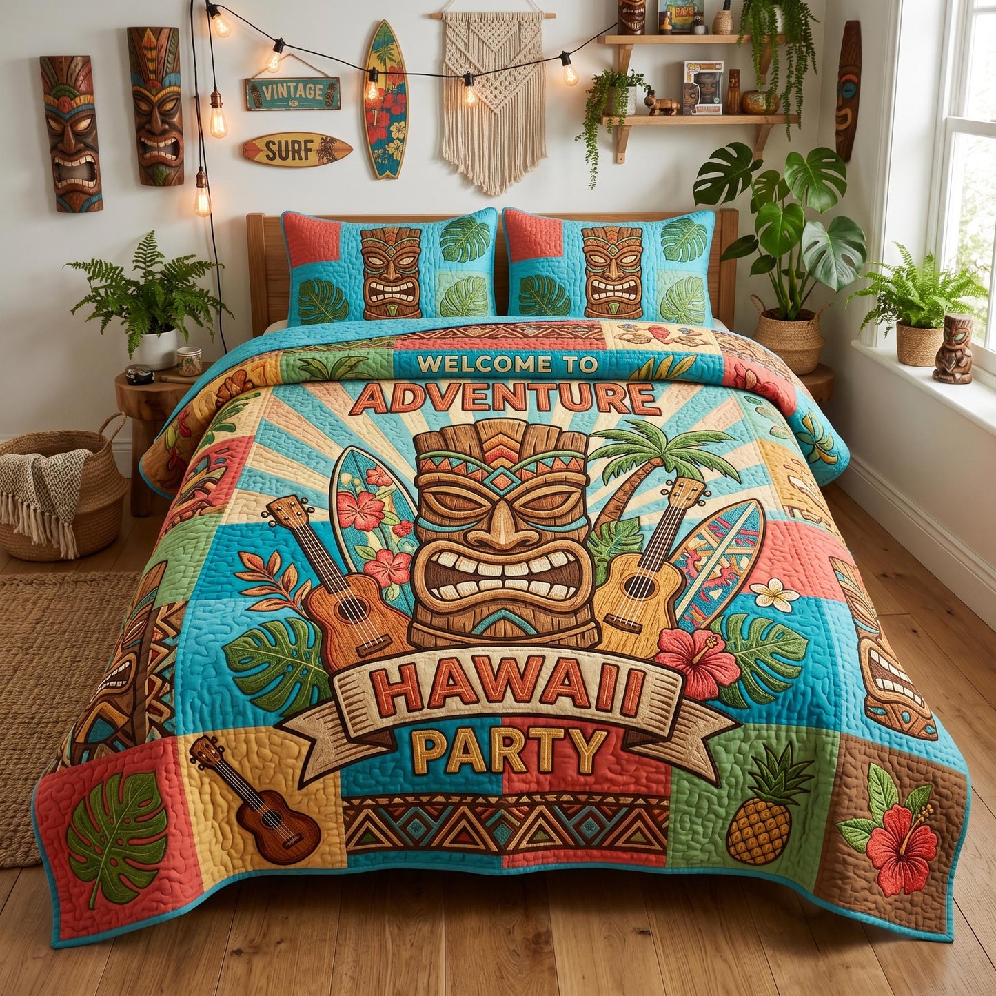 Island Guardian 3-Piece Quilted Bedding Set NCU0TD2704