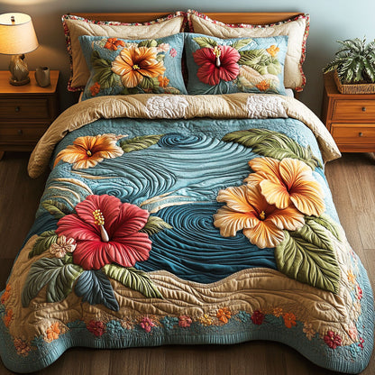 Summer 3-Piece Quilted Bedding Set NCU0VT379