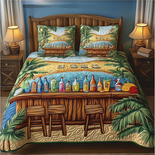 Island Life 3-Piece Quilted Bedding Set NCU0VL2324