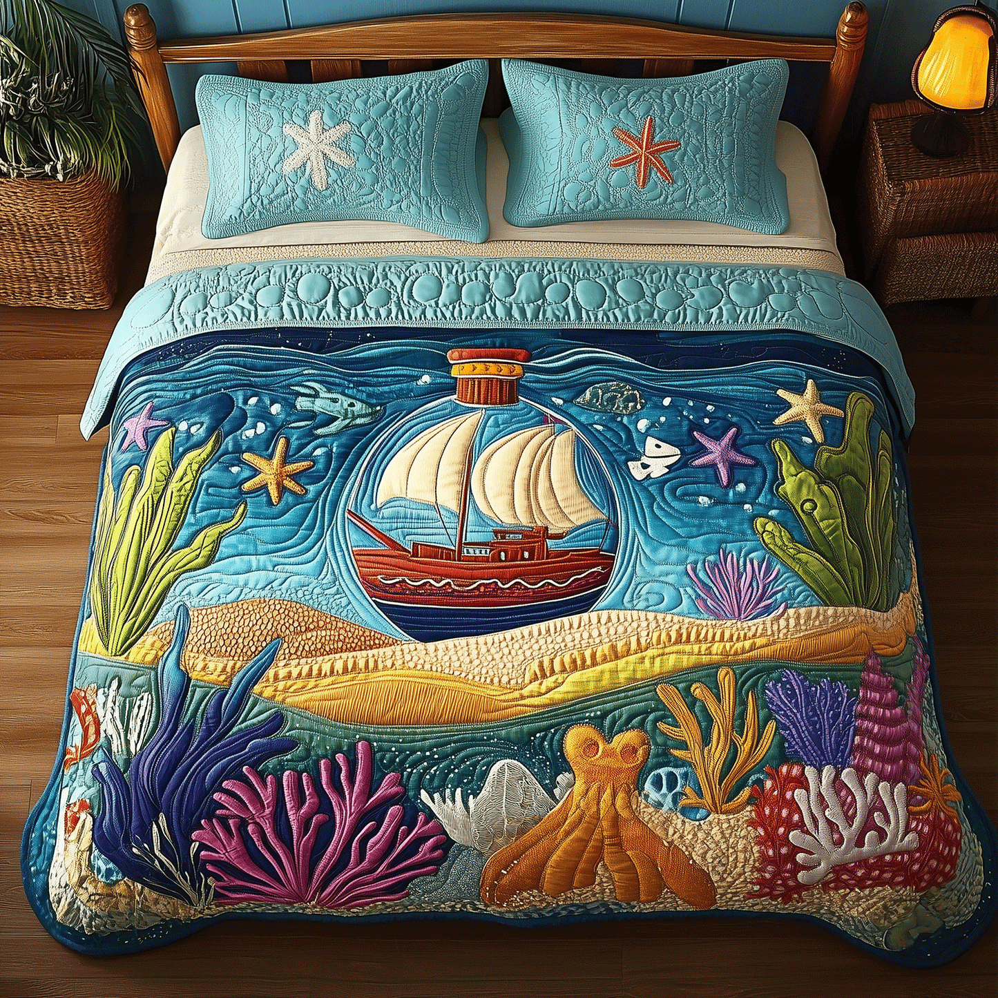 Island Life Quilted Bedding Set NCU0TH2634
