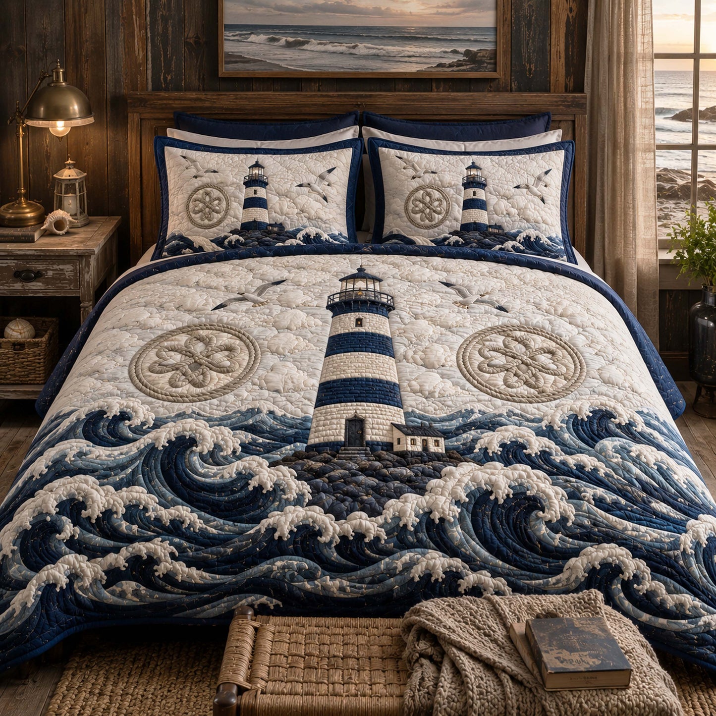 Island Morning 3-Piece Quilted Bedding Set NCU0TD3058
