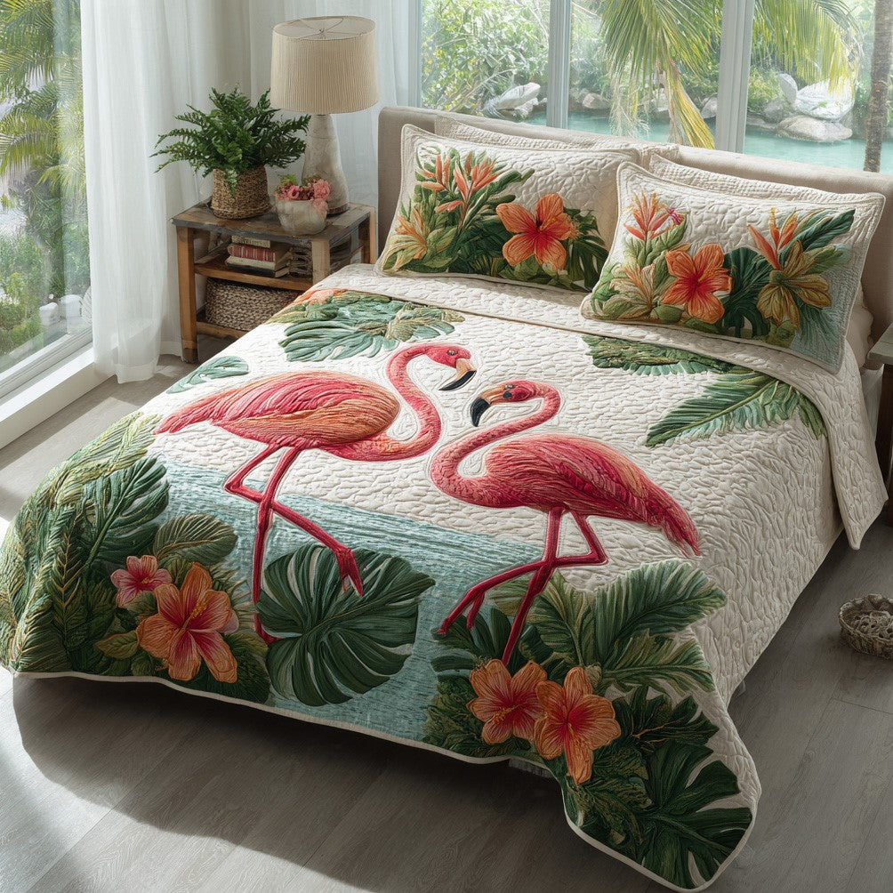 Island Pair 3-Piece Quilted Bedding Set NCU0VL3523