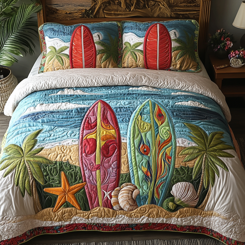 Island Paradise 3-Piece Quilted Bedding Set NCU0VL2053