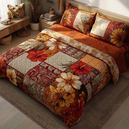 Island Patchwork 3-Piece Quilted Bedding Set NCU0NT12713