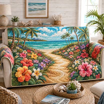 Island Pathway Quilted Sofa Cover NCU0TV1983