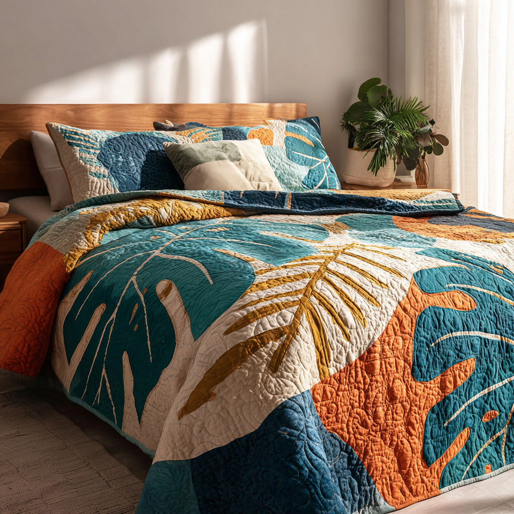 Island Retreat 3-Piece Quilted Bedding Set NCU0VL3437