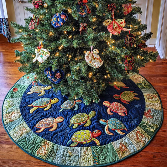 Island Serenade Christmas Quilted Tree Skirt NCU0NT1947